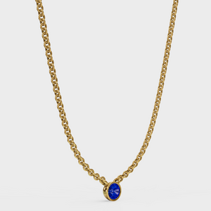 Sapphire Solitaire Necklace