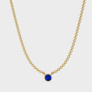 Sapphire Solitaire Necklace