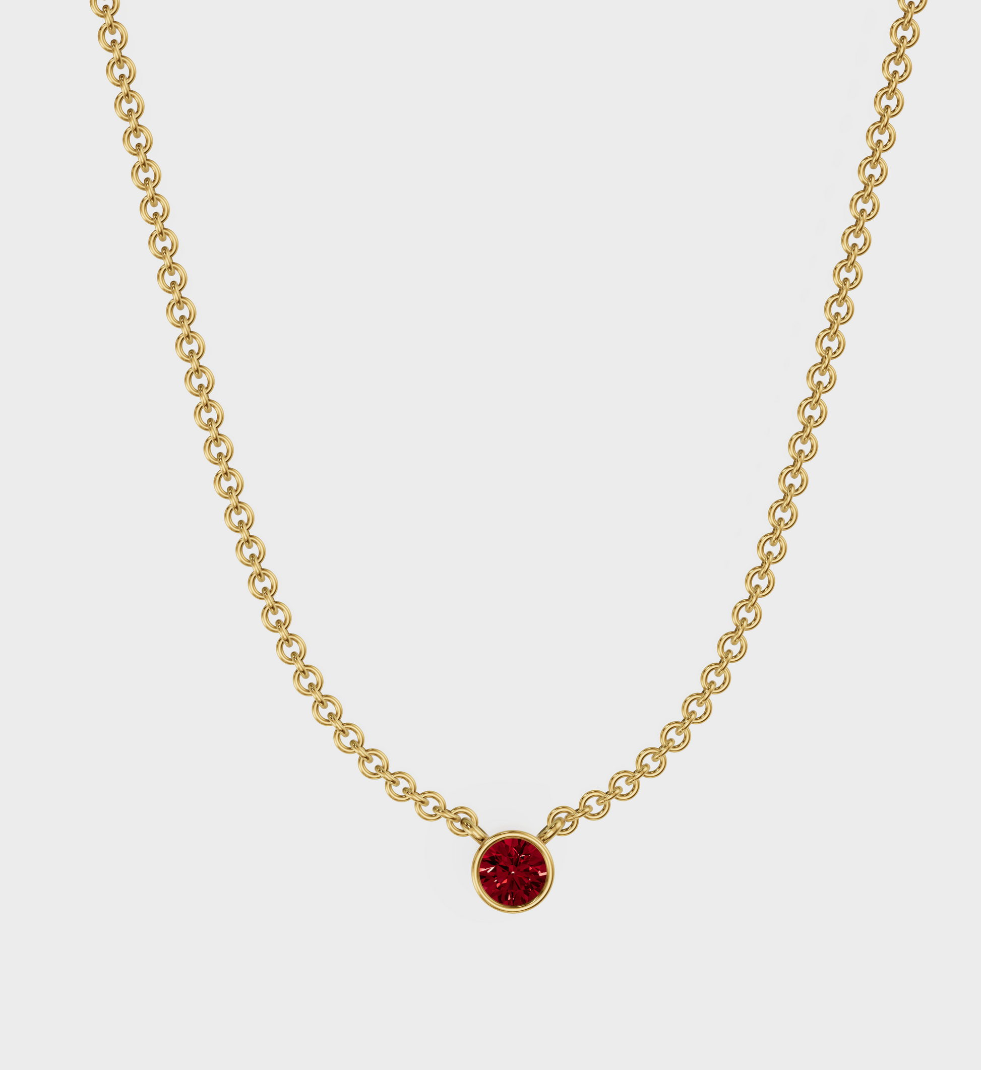 Ruby Solitaire Necklace