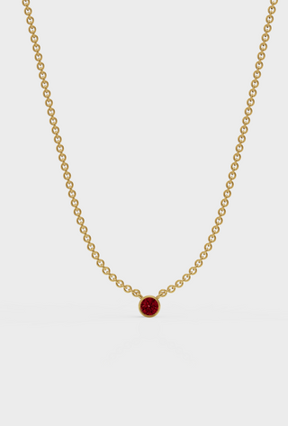 Ruby Solitaire Necklace