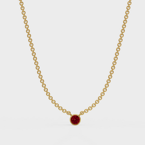 Ruby Solitaire Necklace