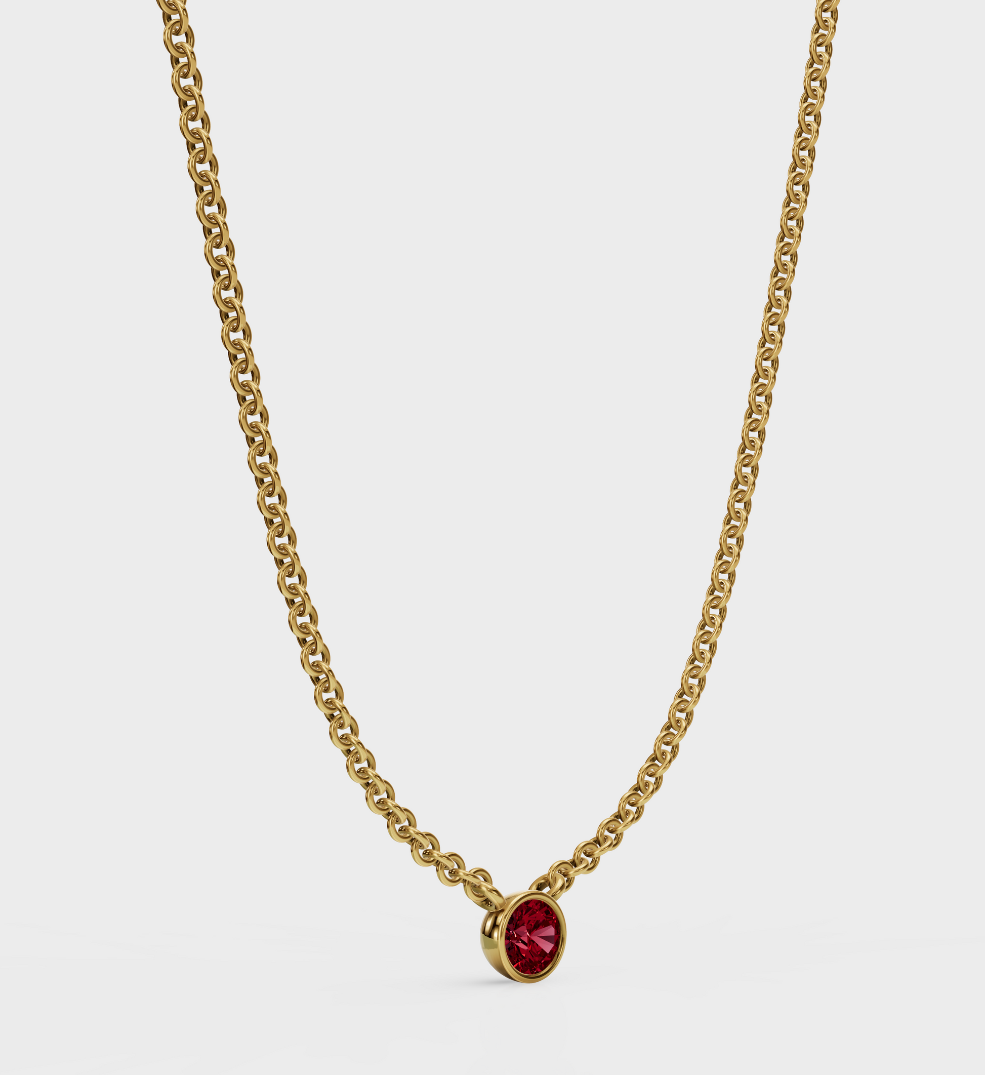 Ruby Solitaire Necklace