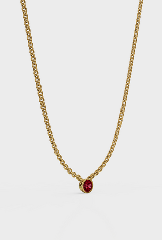 Ruby Solitaire Necklace