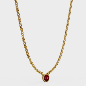 Ruby Solitaire Necklace