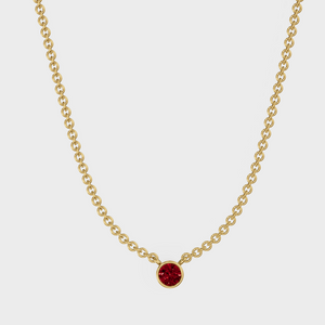 Ruby Solitaire Necklace