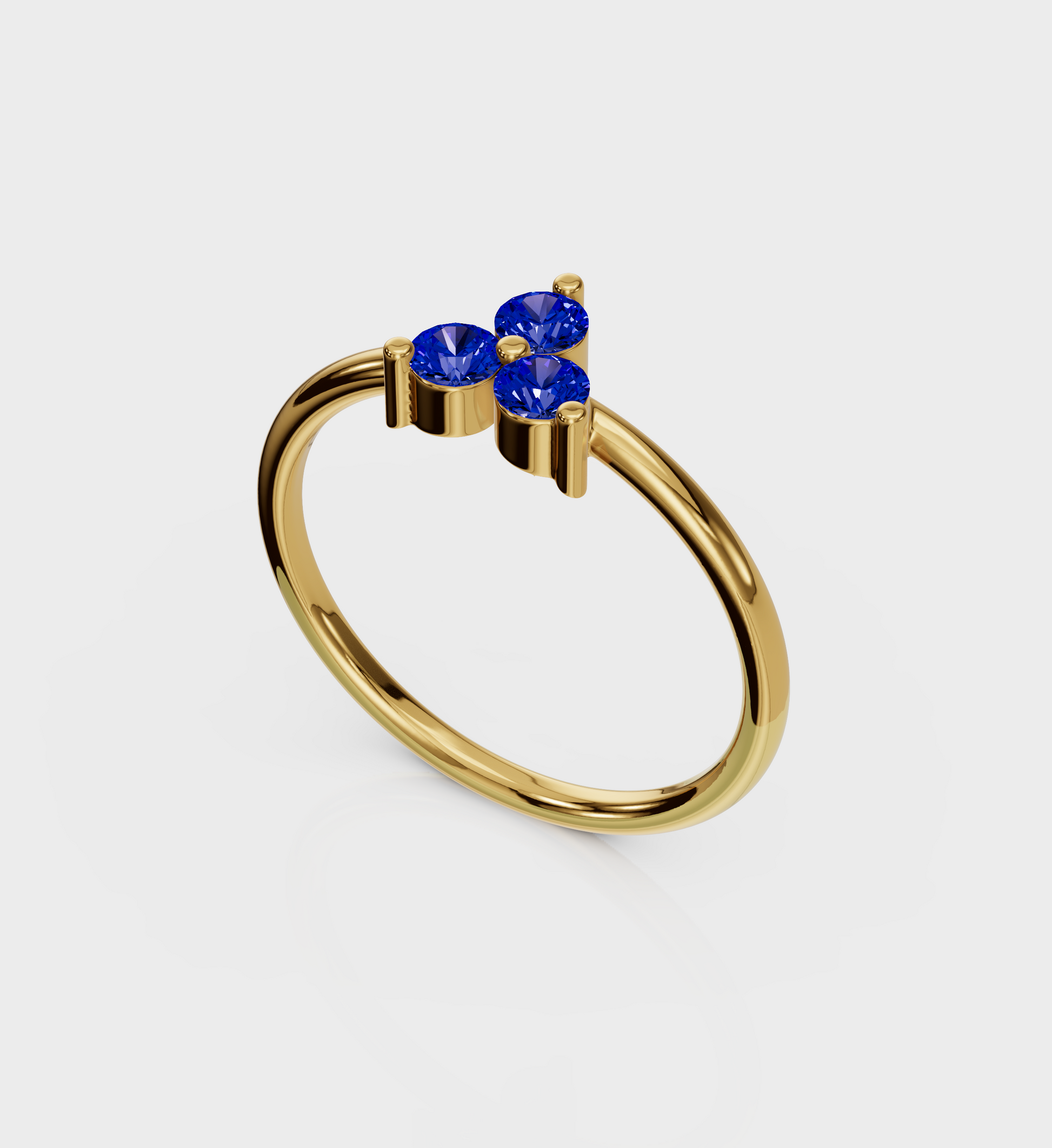 Sapphire Trio Ring