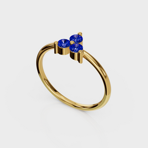 Sapphire Trio Ring