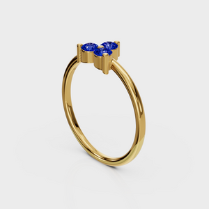 Sapphire Trio Ring