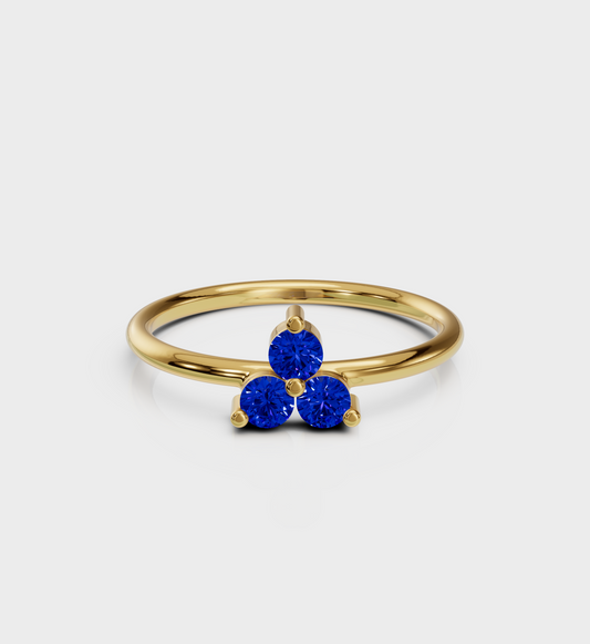 Sapphire Trio Ring