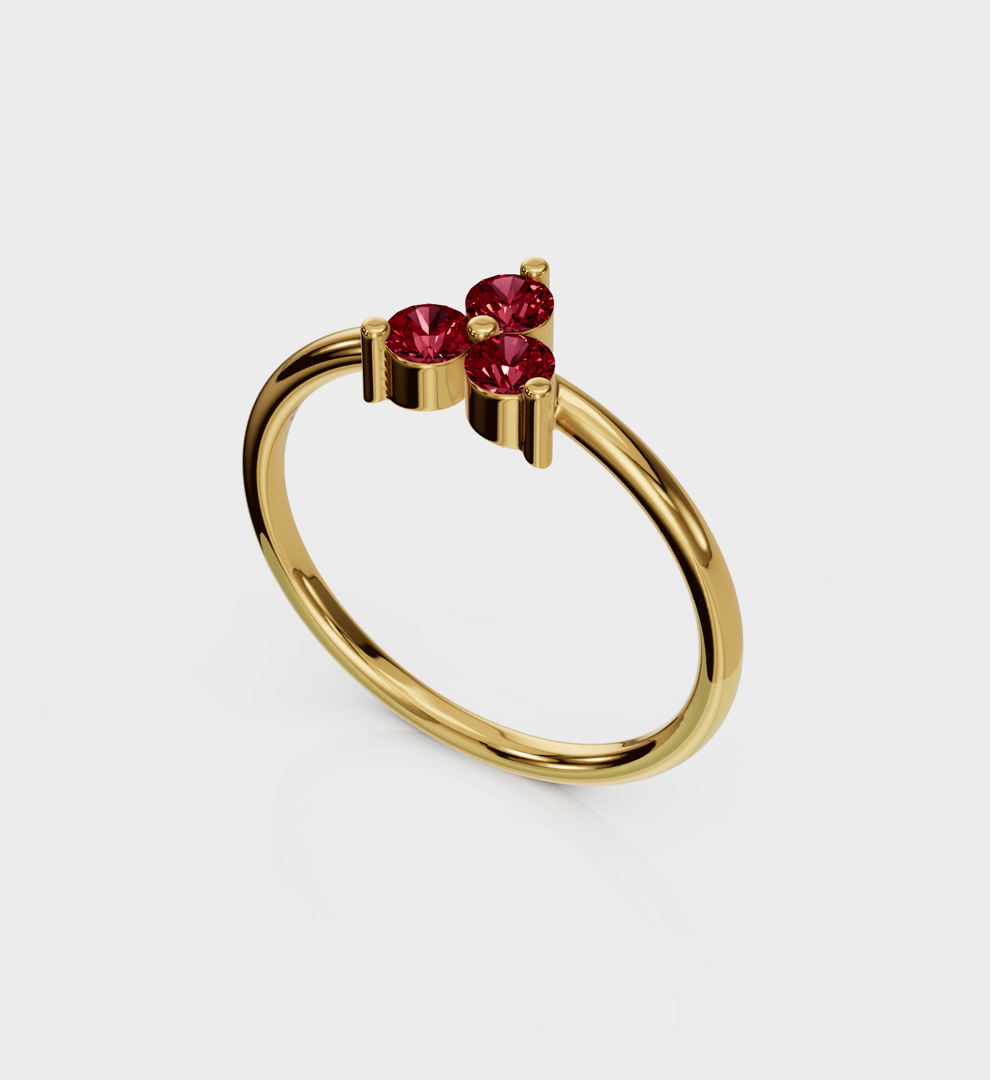 Ruby Trio Ring