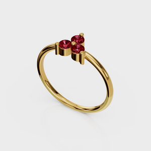 Ruby Trio Ring