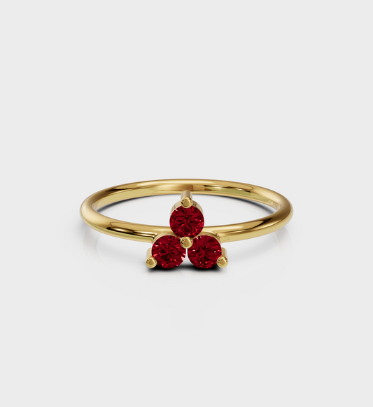 Ruby Trio Ring