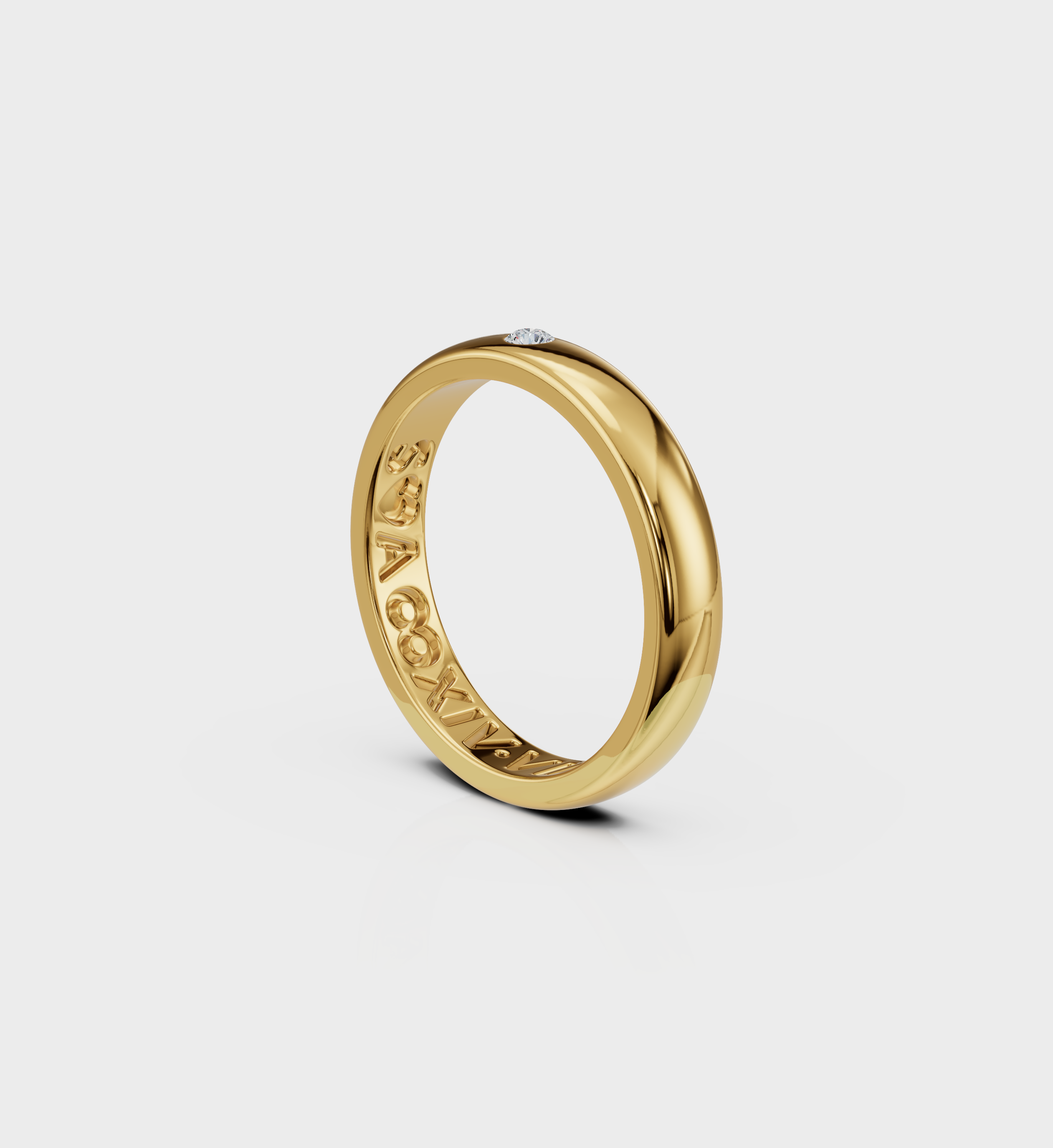 Engrave Diamond Ring