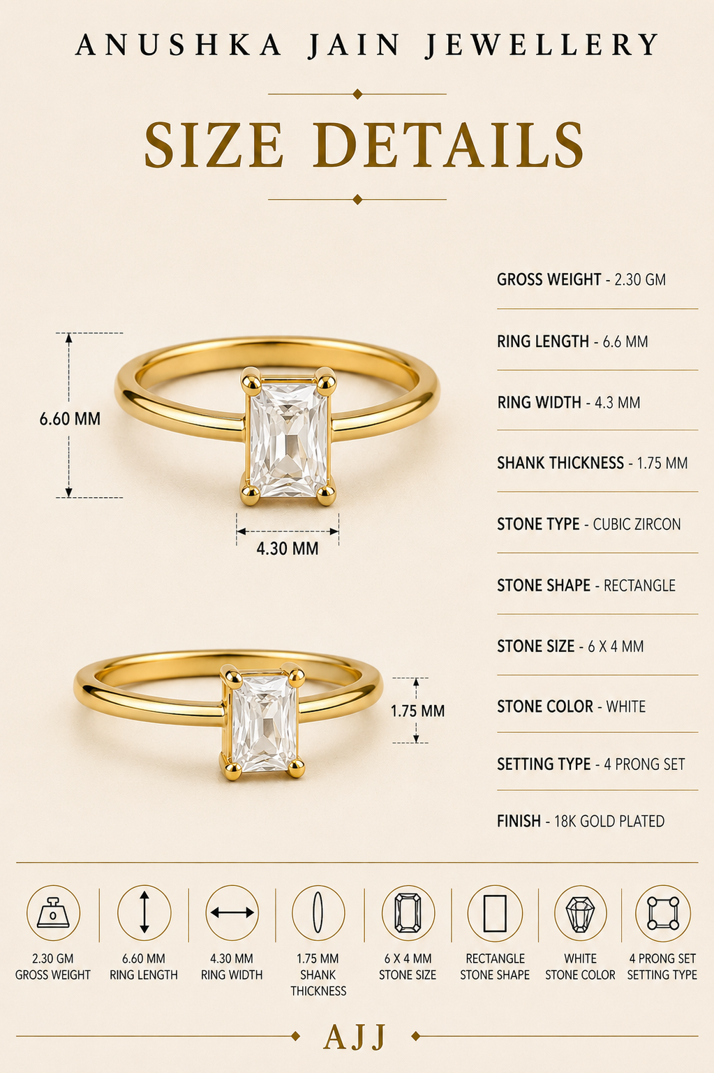 Emerald Cut Diamond Ring