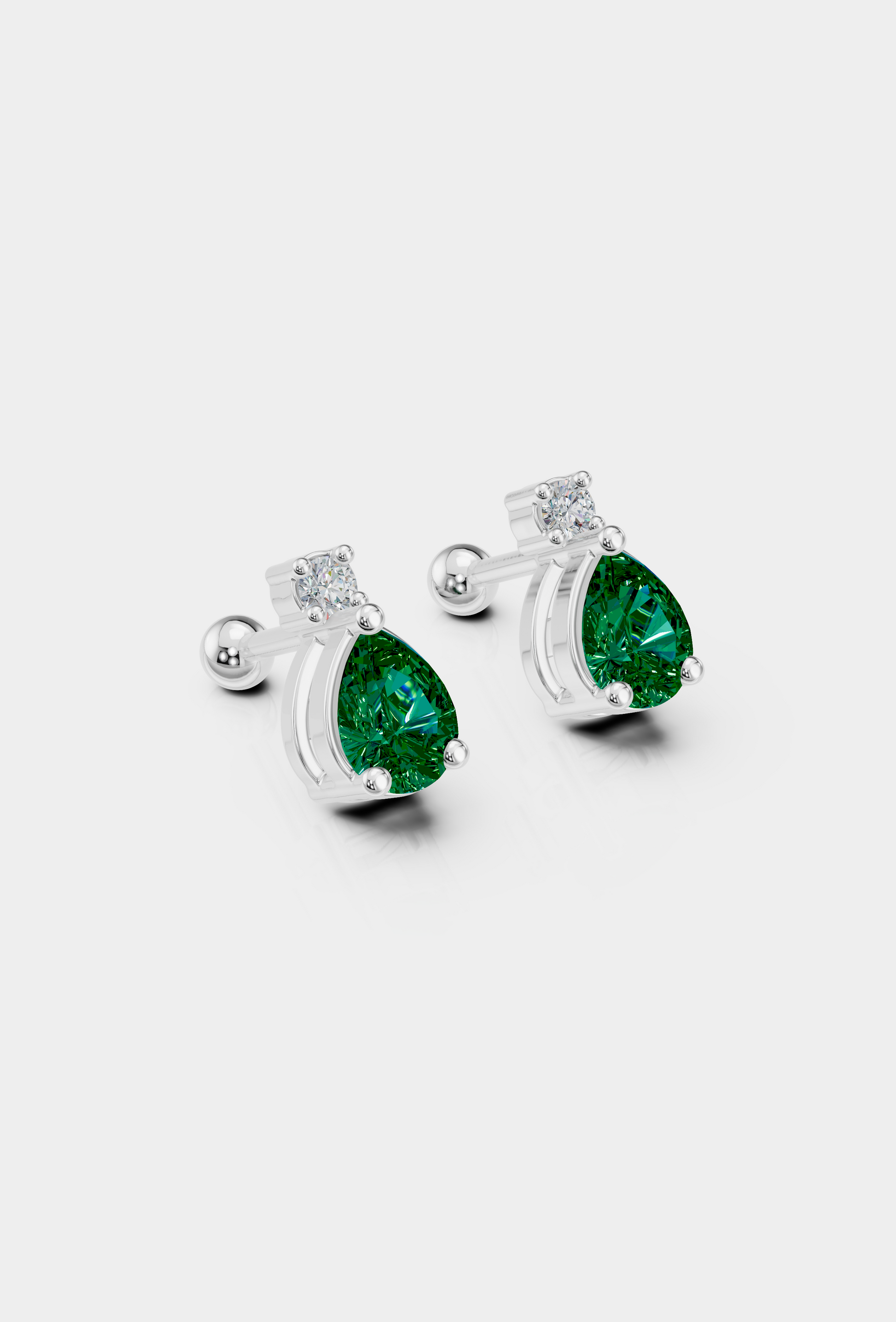 Emerald Drop Studs