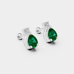 Emerald Drop Studs