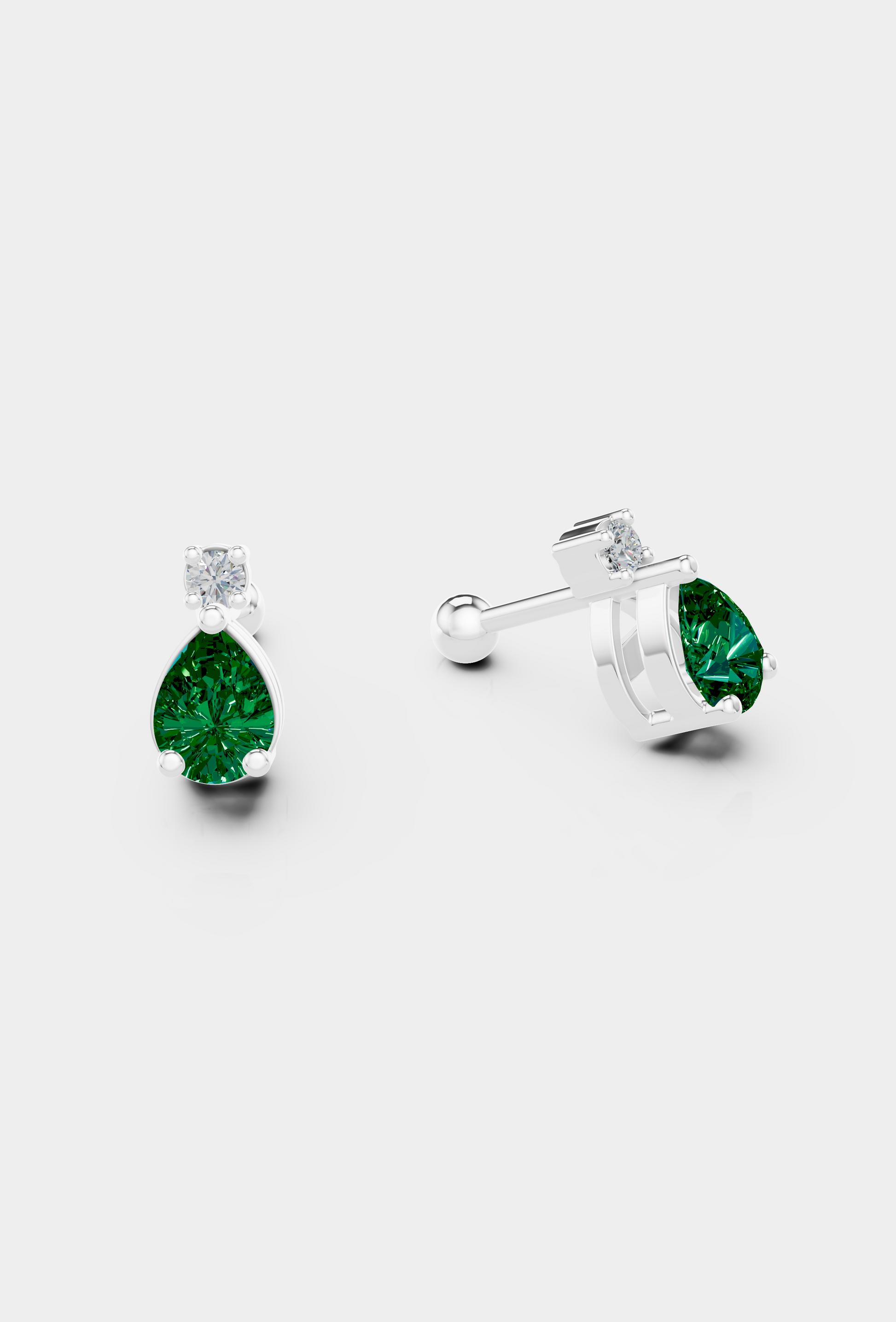 Emerald Drop Studs