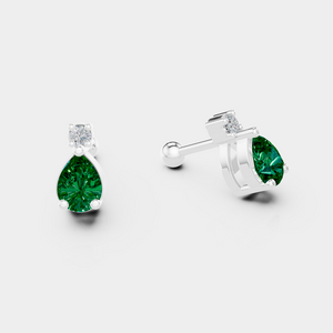 Emerald Drop Studs