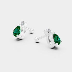 Emerald Drop Studs