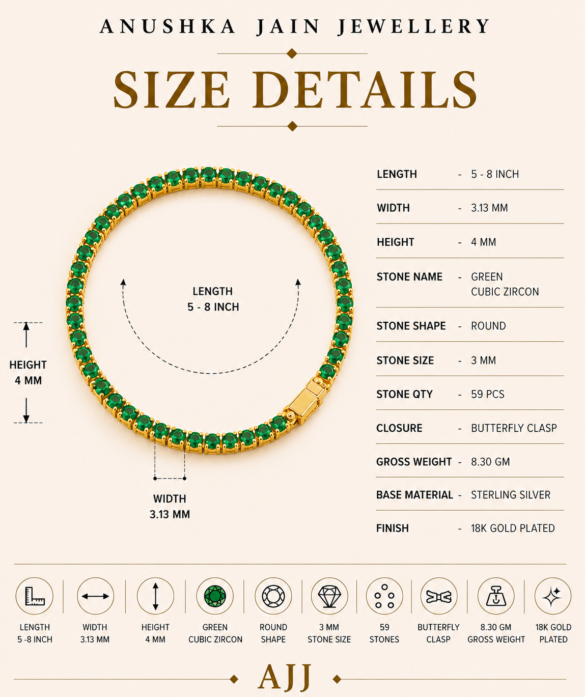 Emerald Tennis Bracelet