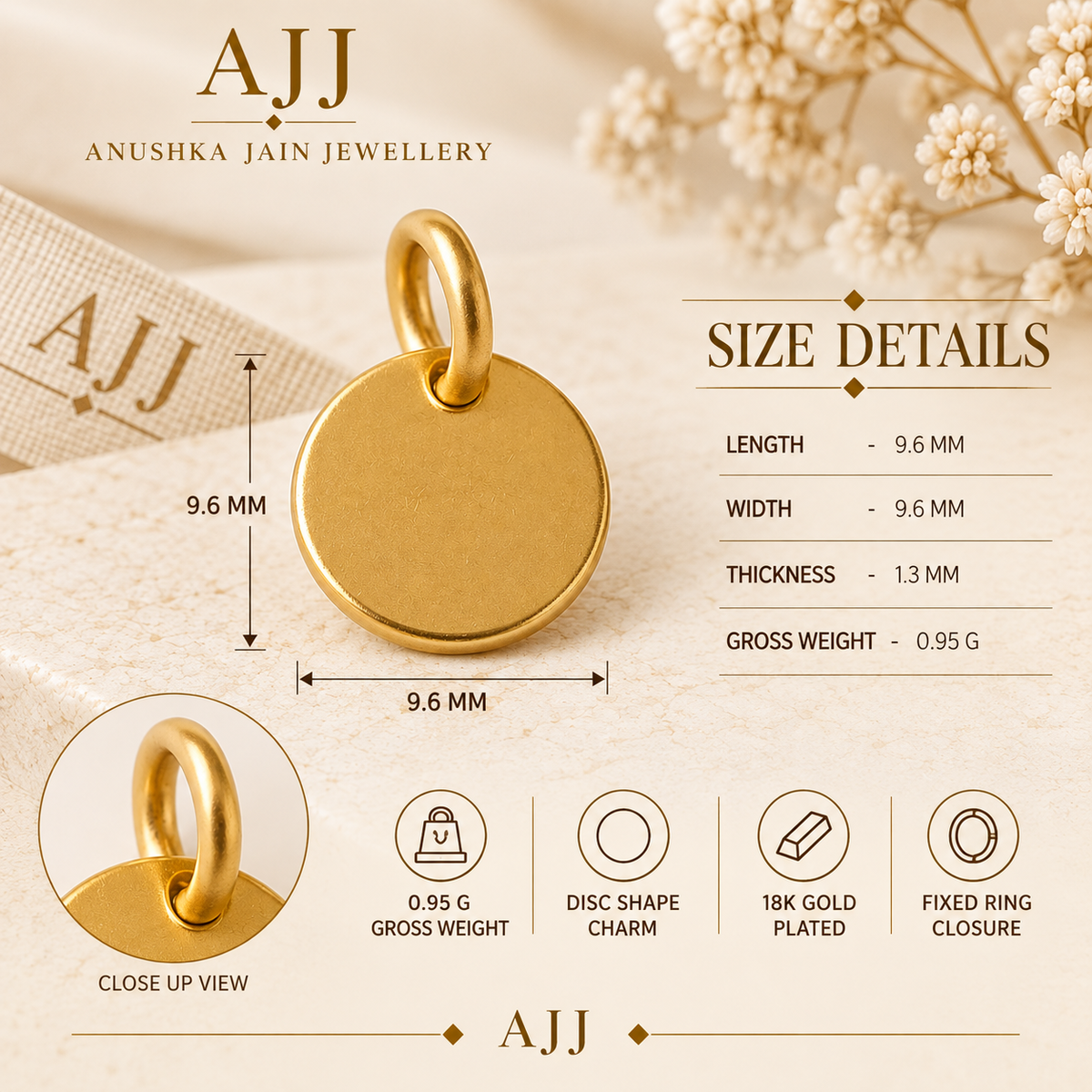 Engravable Coin Charm