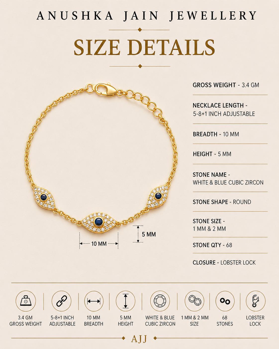 Evil Eye Diamond Bracelet