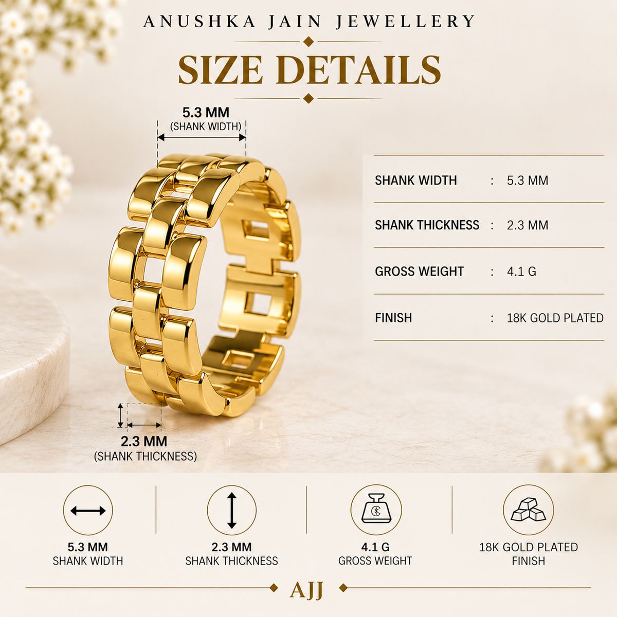 Flat Belt Ring