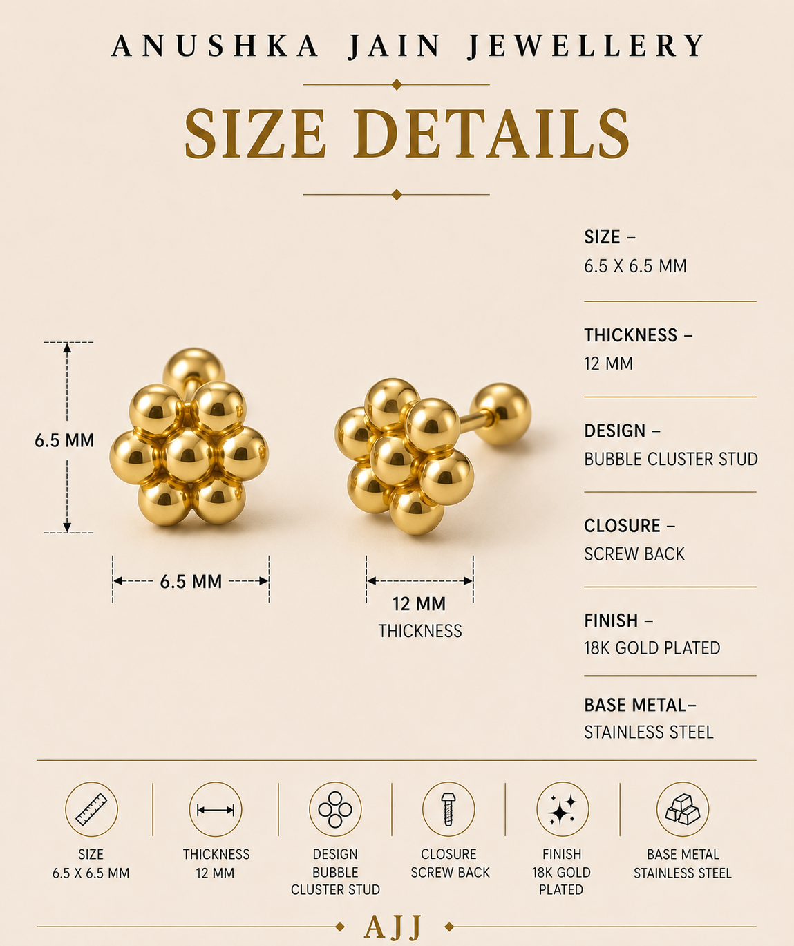Flower Dot Studs