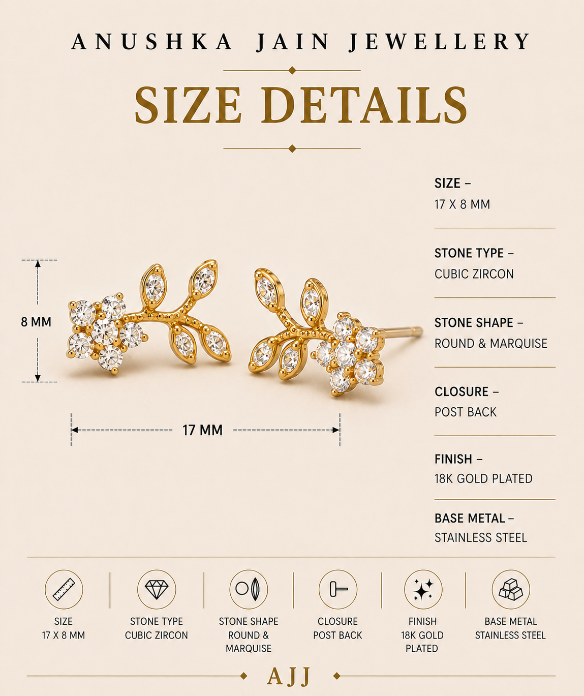 Fluer Petal Diamond Studs