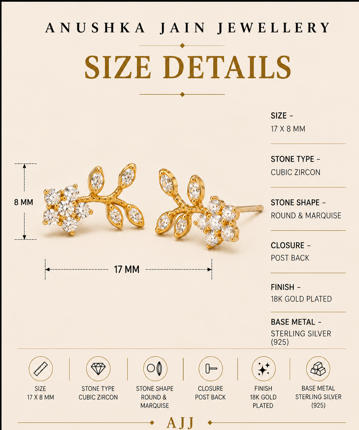 Fluer Petal Diamond Studs