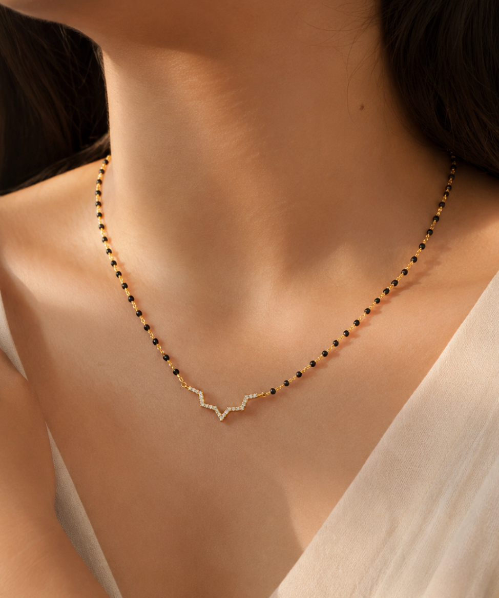 Minimal Diamond Mangalsutra