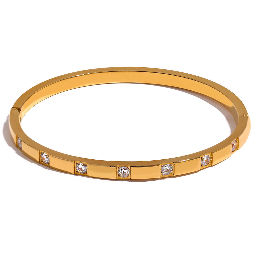 Diamond Line Bangle