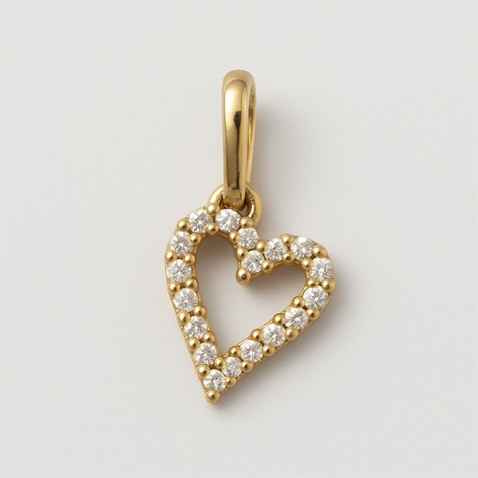 Heart Diamond Charm