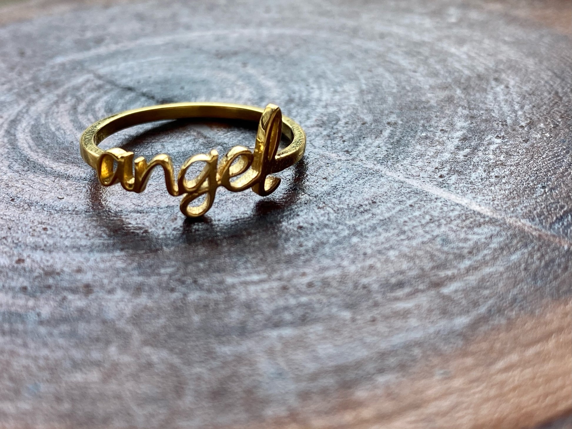 Cursive Name Ring