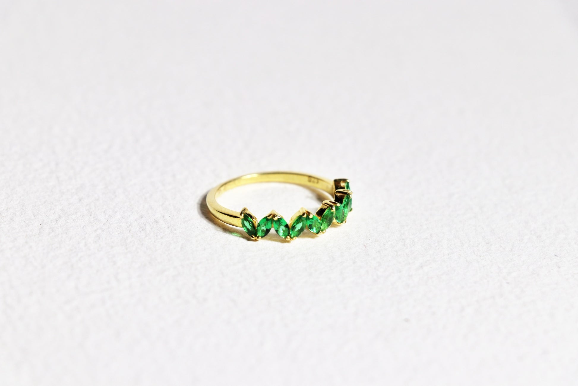 Emerald Marquise Band