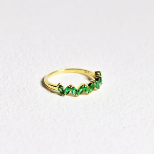 Emerald Marquise Band