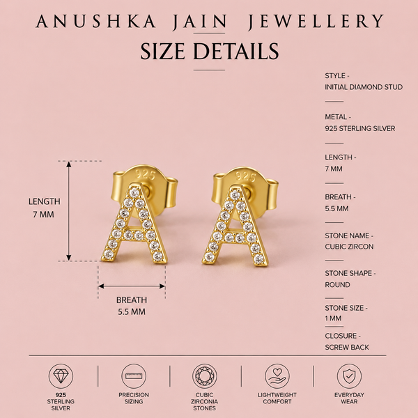 Initial Diamond Stud