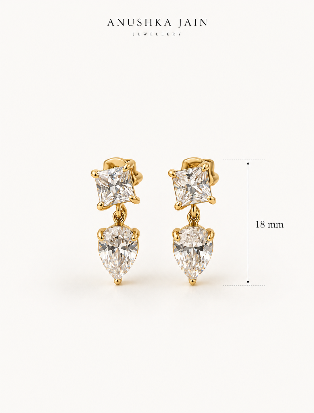 Princess Pear Drop Stud