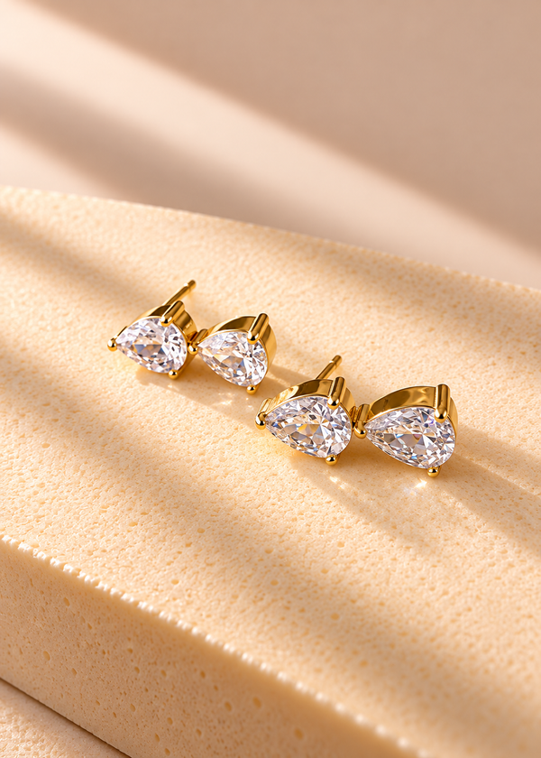 Double Pear Drop Earring