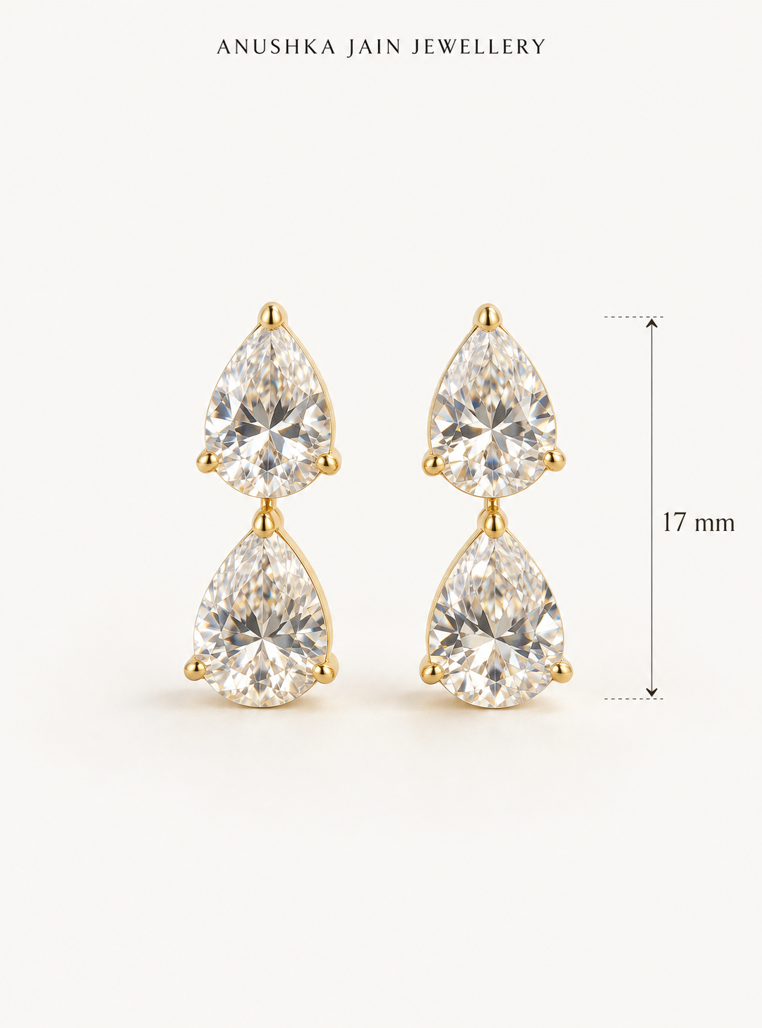 Double Pear Drop Earring