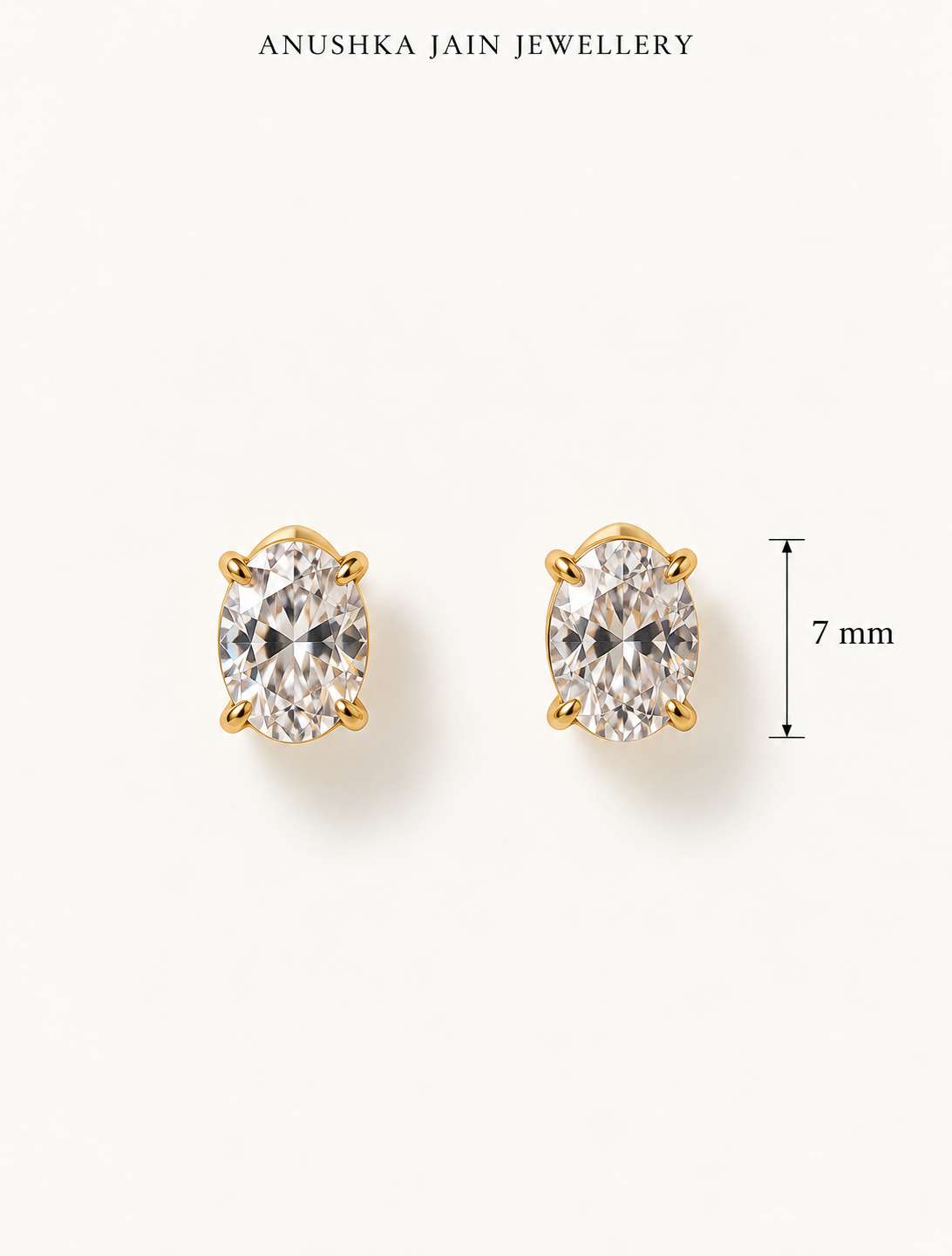 Oval Solitaire Stud