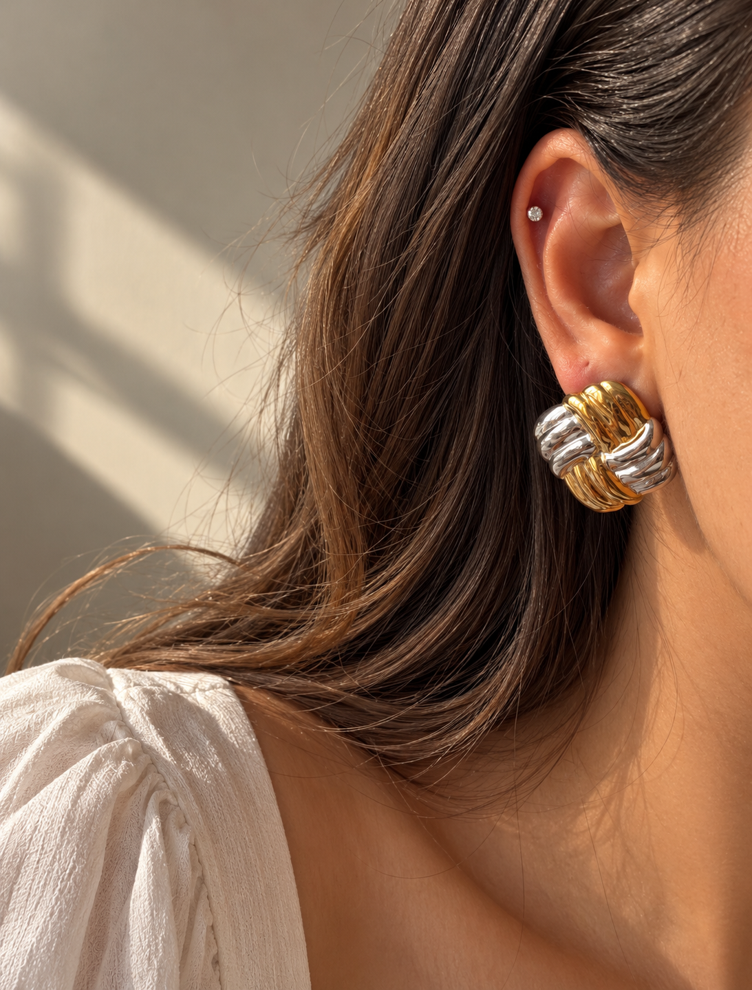 Woven Square Earring