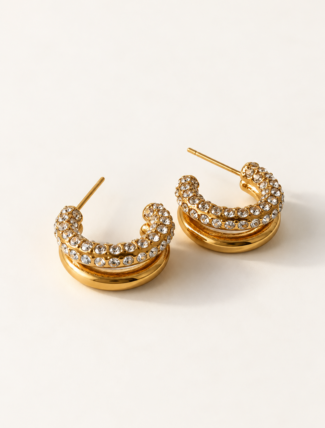 Crystal Double Hoop