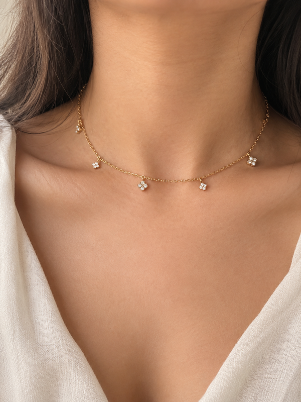 Clover Station Necklace