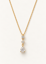Pear Station Drop Necklace