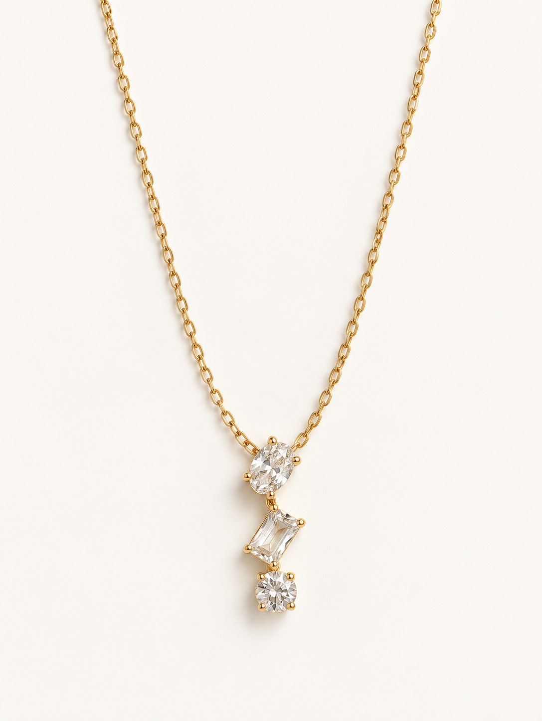 Geometric Drop Necklace