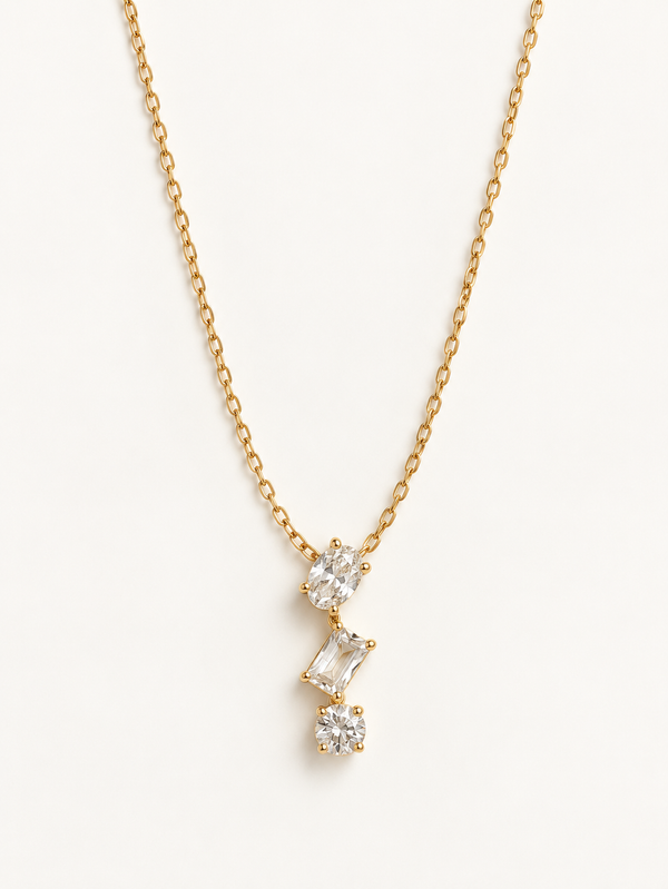 Geometric Drop Necklace