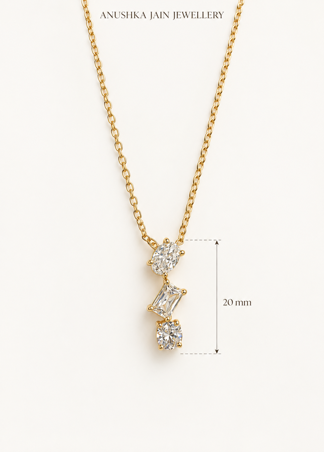 Geometric Drop Necklace
