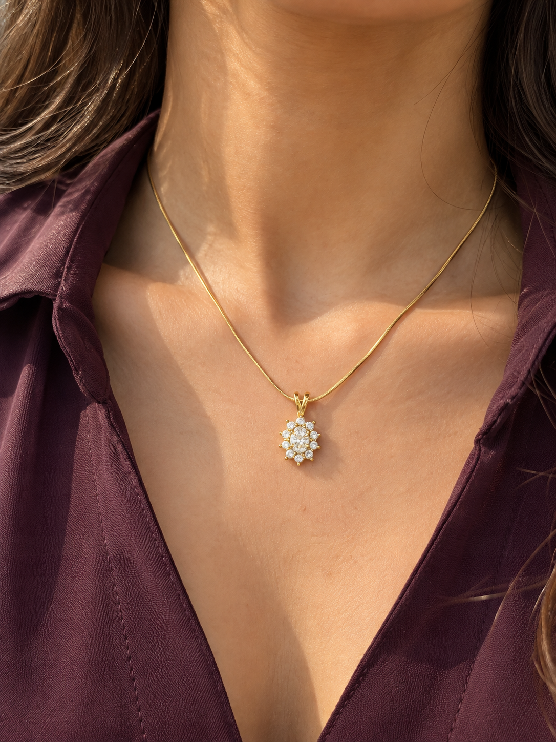 Sunburst Halo Necklace