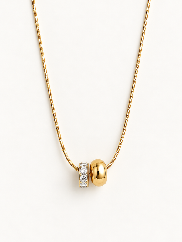 Rondelle Snake Chain Necklace